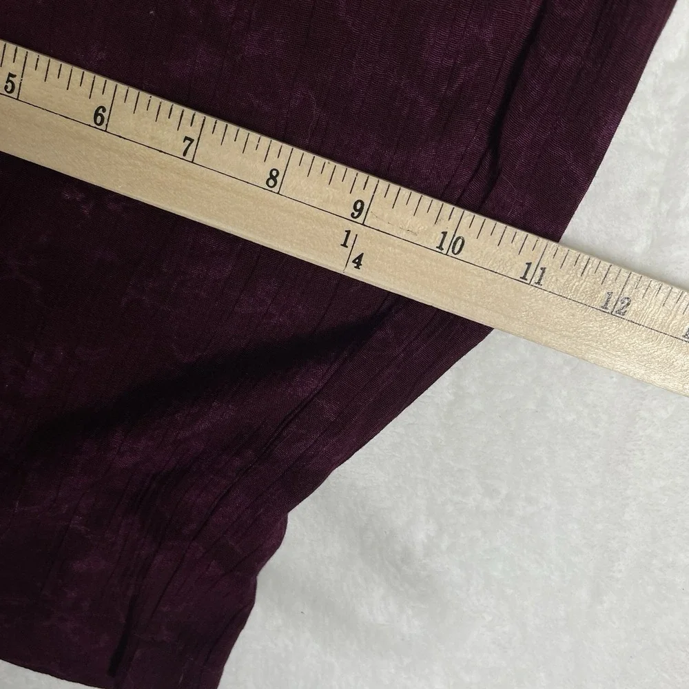 Vintage Carole Little  Size 20 ~ 2 Piece Pants Set Burgundy with‎ floral